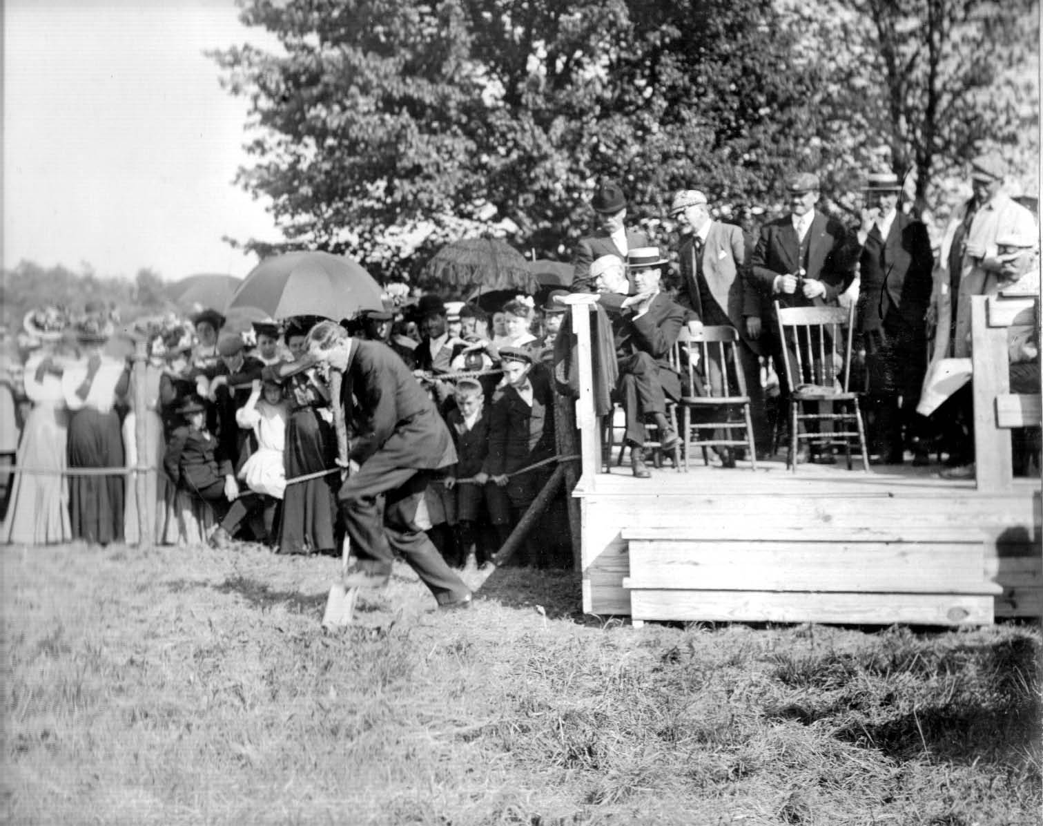 1908 Ground-Breaking Ceremony: Pardington and the Golden Spade