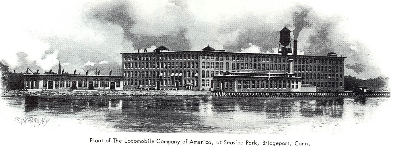 Locomobile Factory Bridgeport Black & White