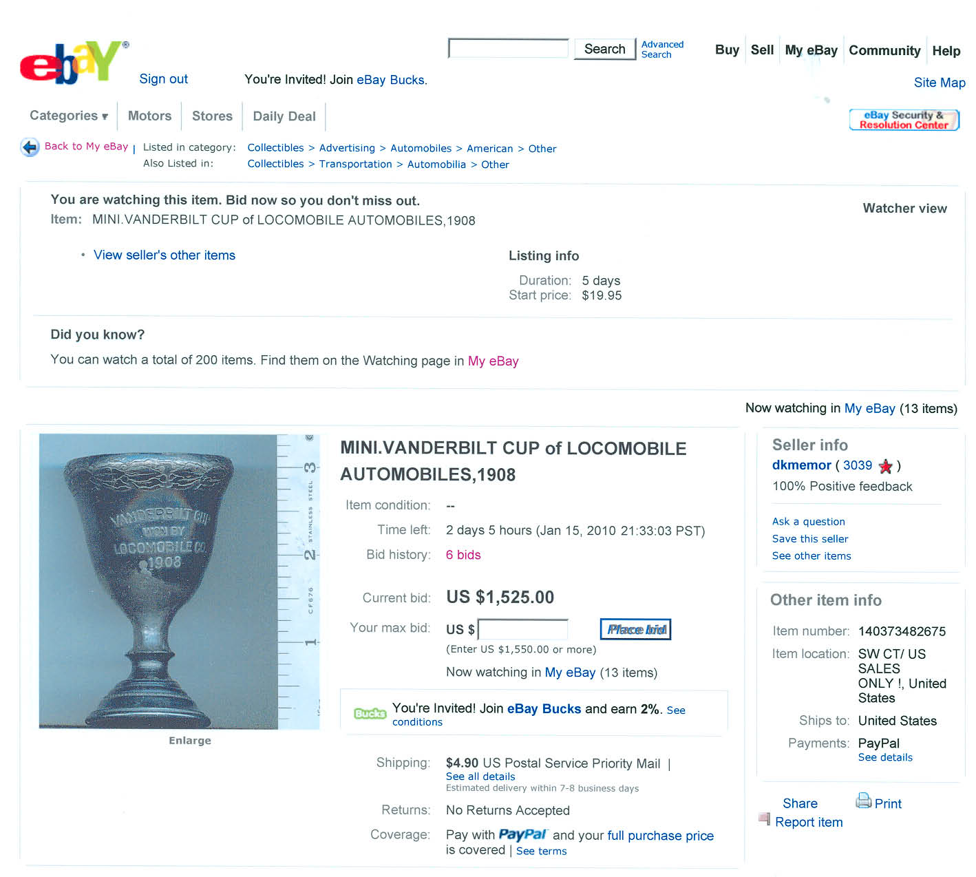Ebay Item Locomobile Vanderbilt Cup