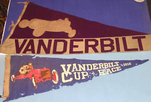 1909 and 1910 Vanderbilt Cup Race pennants