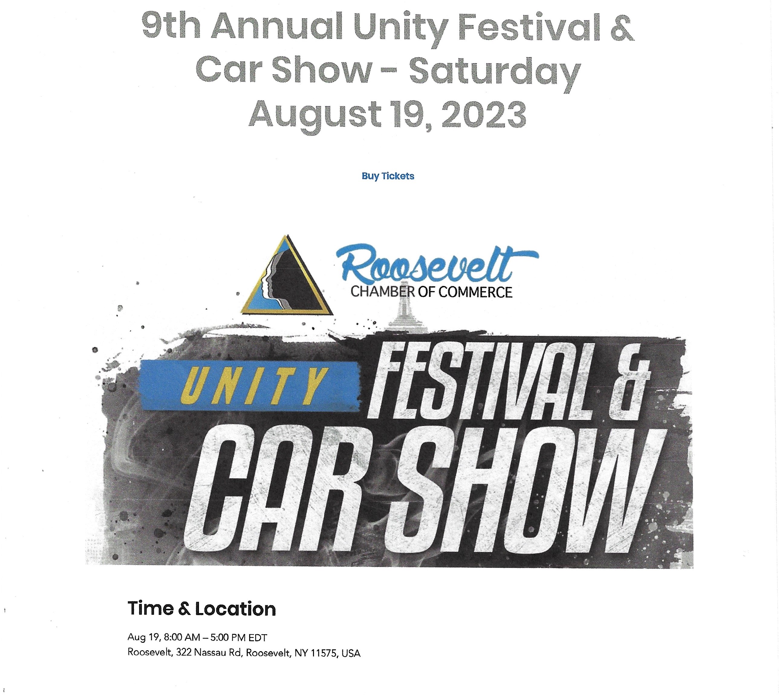 9th Annual Unity Festival & Car Show, Roosevelt, NY