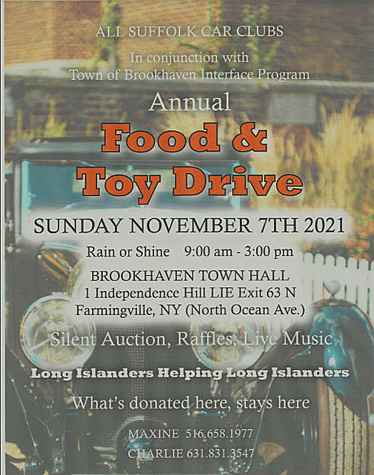 All Suffolk Car Clubs Food & Toy Drive Car Show, Farmingville, NY
