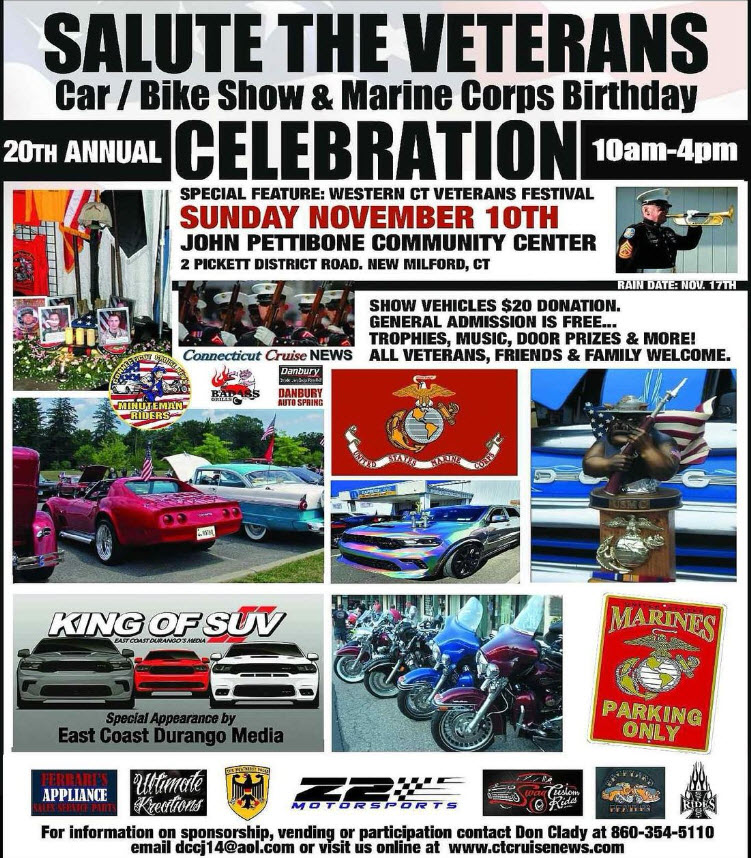 20th Annual Salute The Veterans Car & Bike Show, New Milford, Ct.