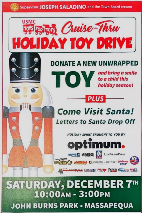 USMC Toys for Tots Cruise-Thru Holiday Toy Drive, Massapequa, NY