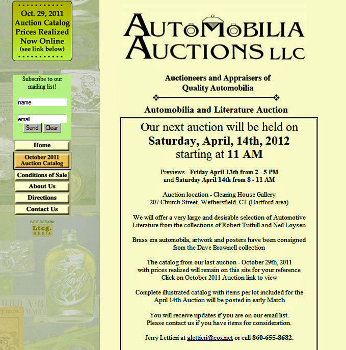 Automobilia Auctions- Wethersfield, CT