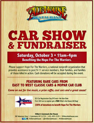 Car Show & Fundraiser, Commack, NY -Postponed Until Spring 2016
