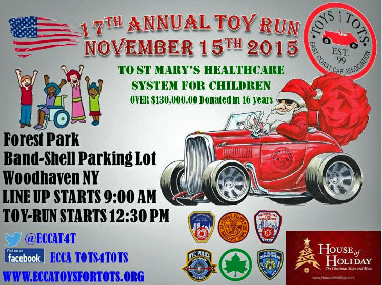 East Coast Car Association Toys for Tots Run, Woodhaven, Queens