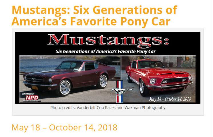 AACA Museum Presents “Six Generations of America’s Favorite Pony Car”, Hershey, PA