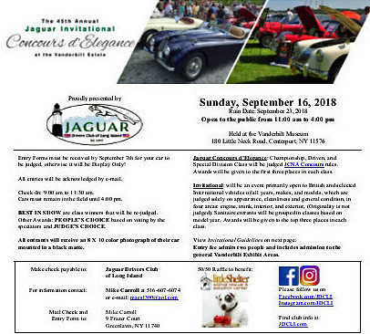 45th Annual Jaguar Invitational Concours d’ Elegance at the Vanderbilt Estate, Centerport, NY