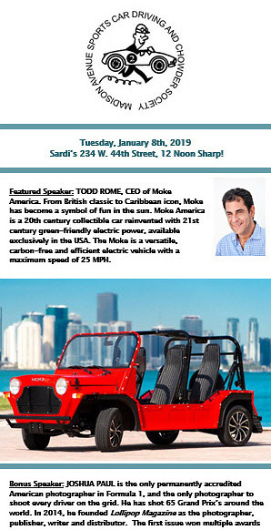 Madison Avenue Sports Car Driving and Chowder Society, NYC, NY