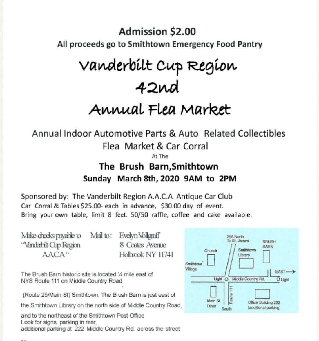 Annual Flea Market & Car Corral- Vanderbilt Cup Region-AACA, Smithtown, NY