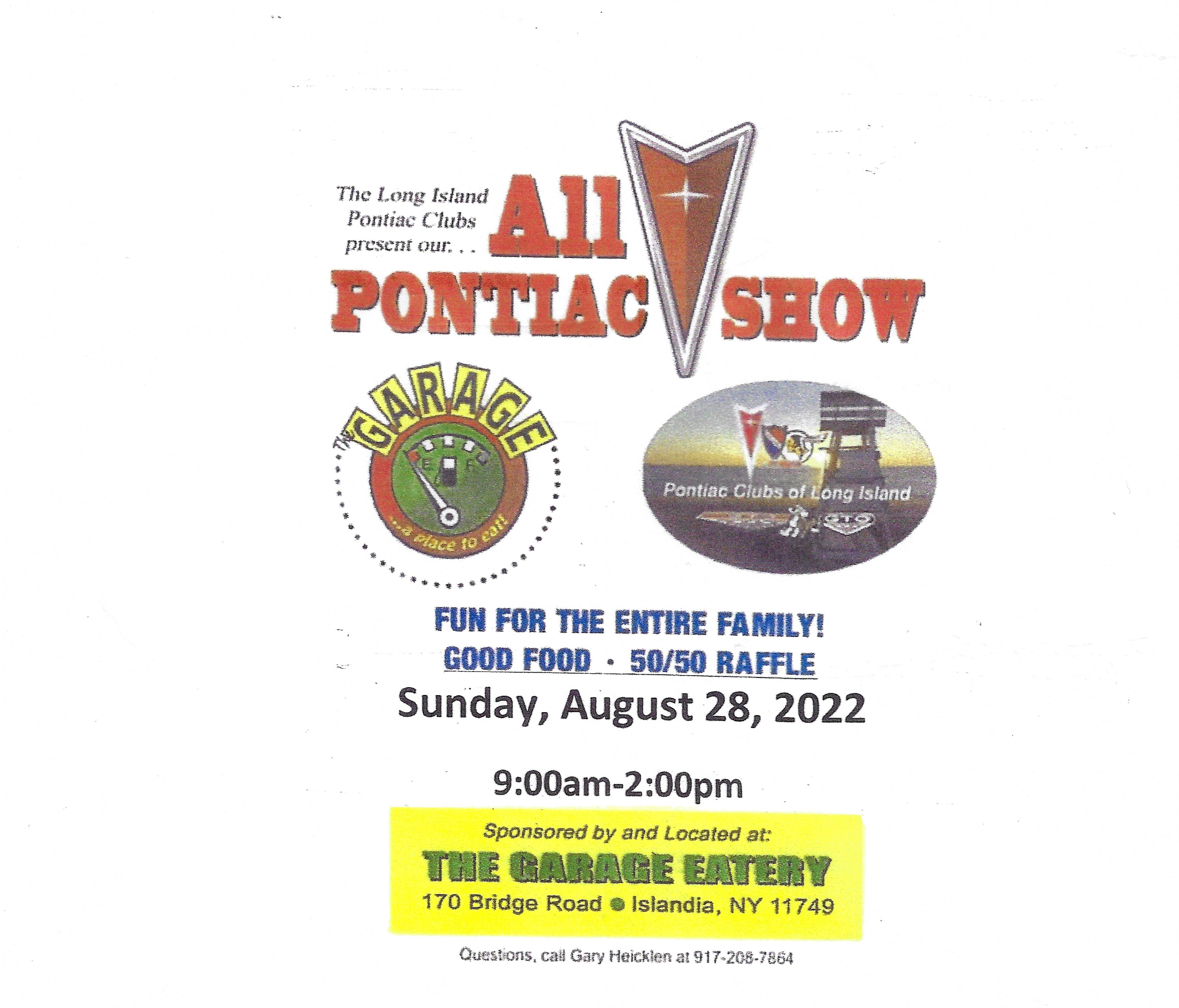 Pontiac Car Club of Long Island “Pontiac Only Car Show”, Islandia, NY