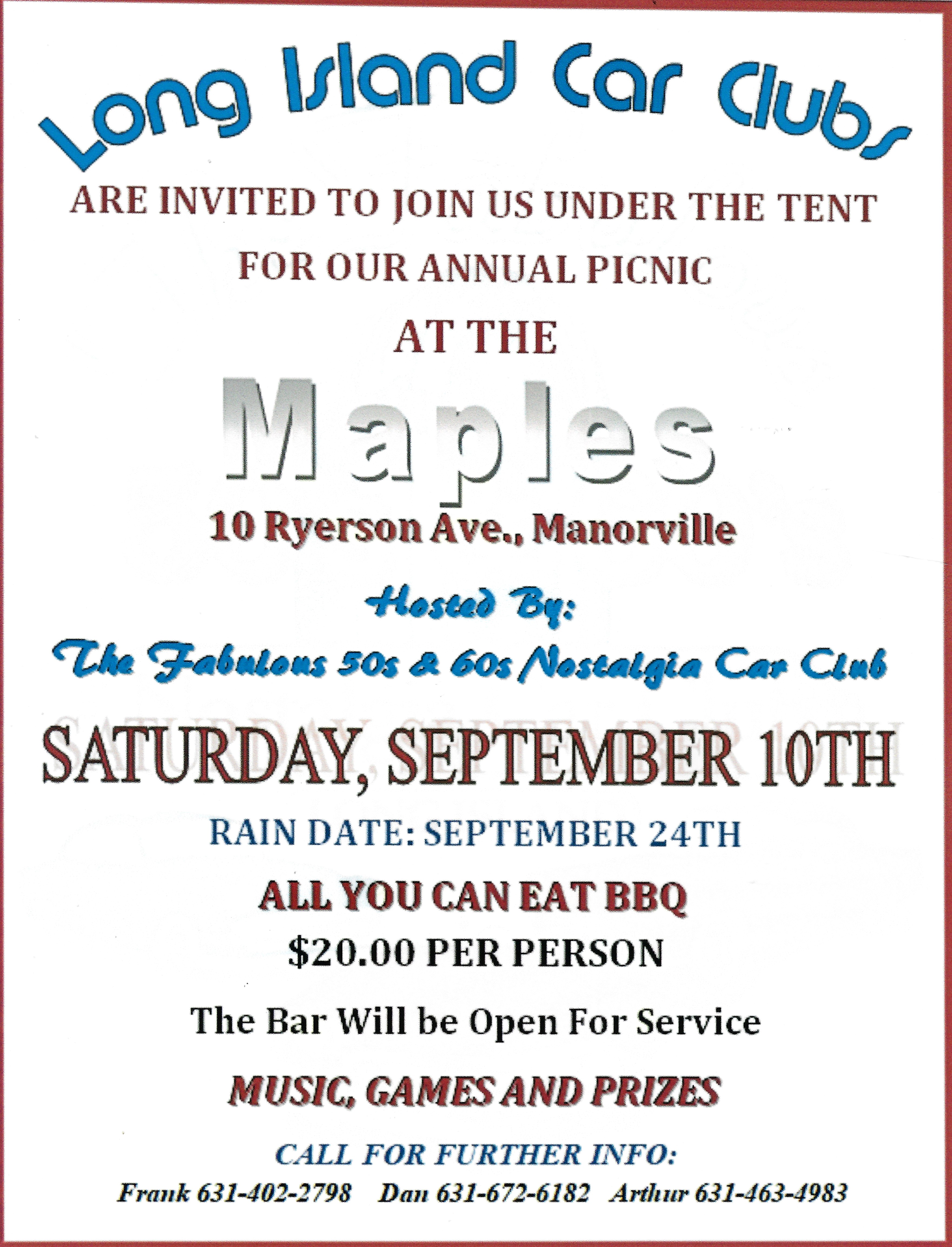 Long Island Car Clubs Annual Picnic, Manorville, NY