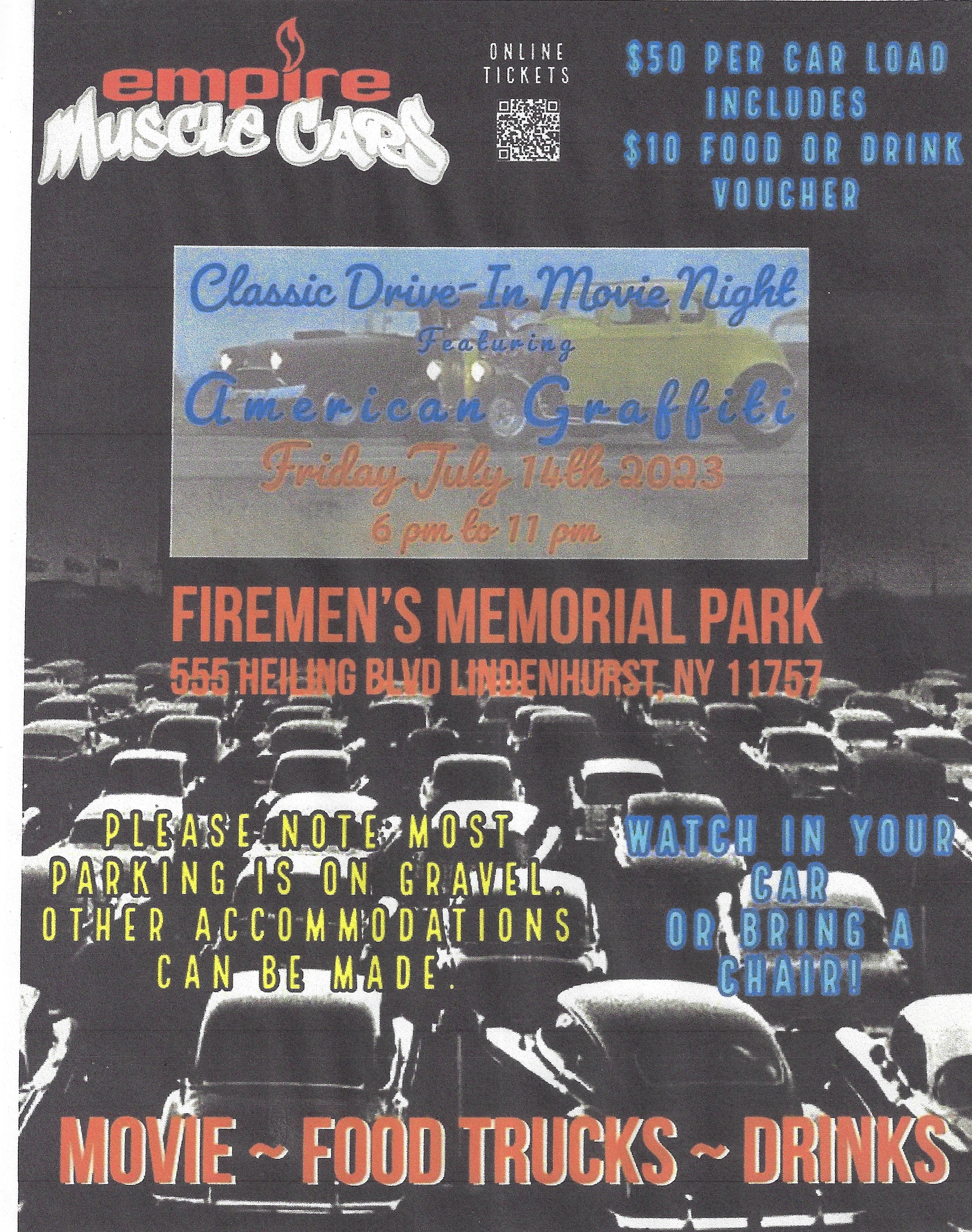 Empire Muscle Cars Classic Drive-In-Movie Night, Lindenhurst, NY