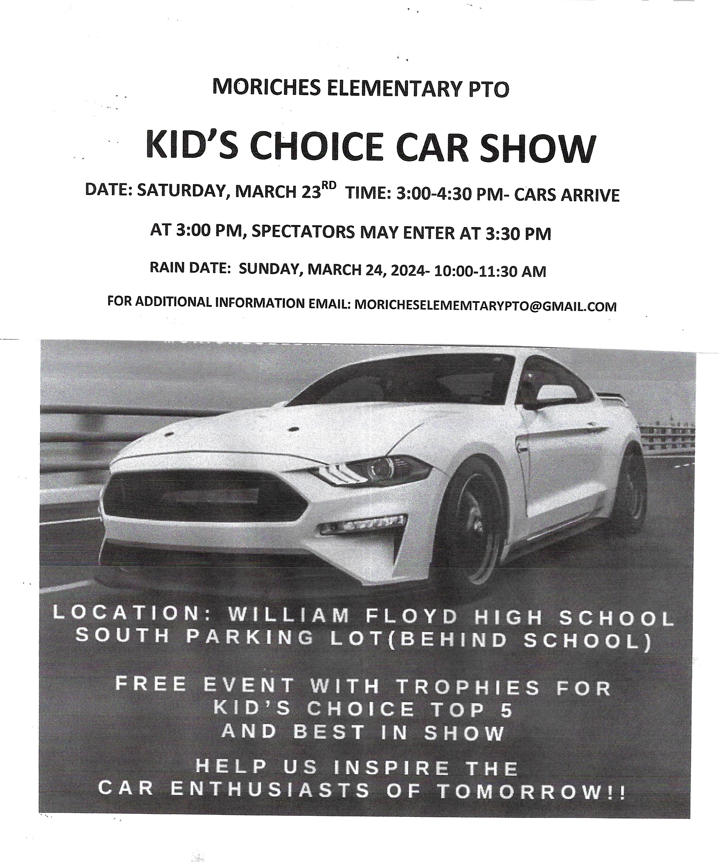 Moriches Elementary PTO Kid’s Choice Car Show, Mastic Beach, NY