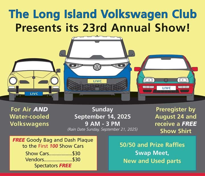 Long Island Volkswagen Club 23rd Annual All VW Car Show, Riverhead, NY