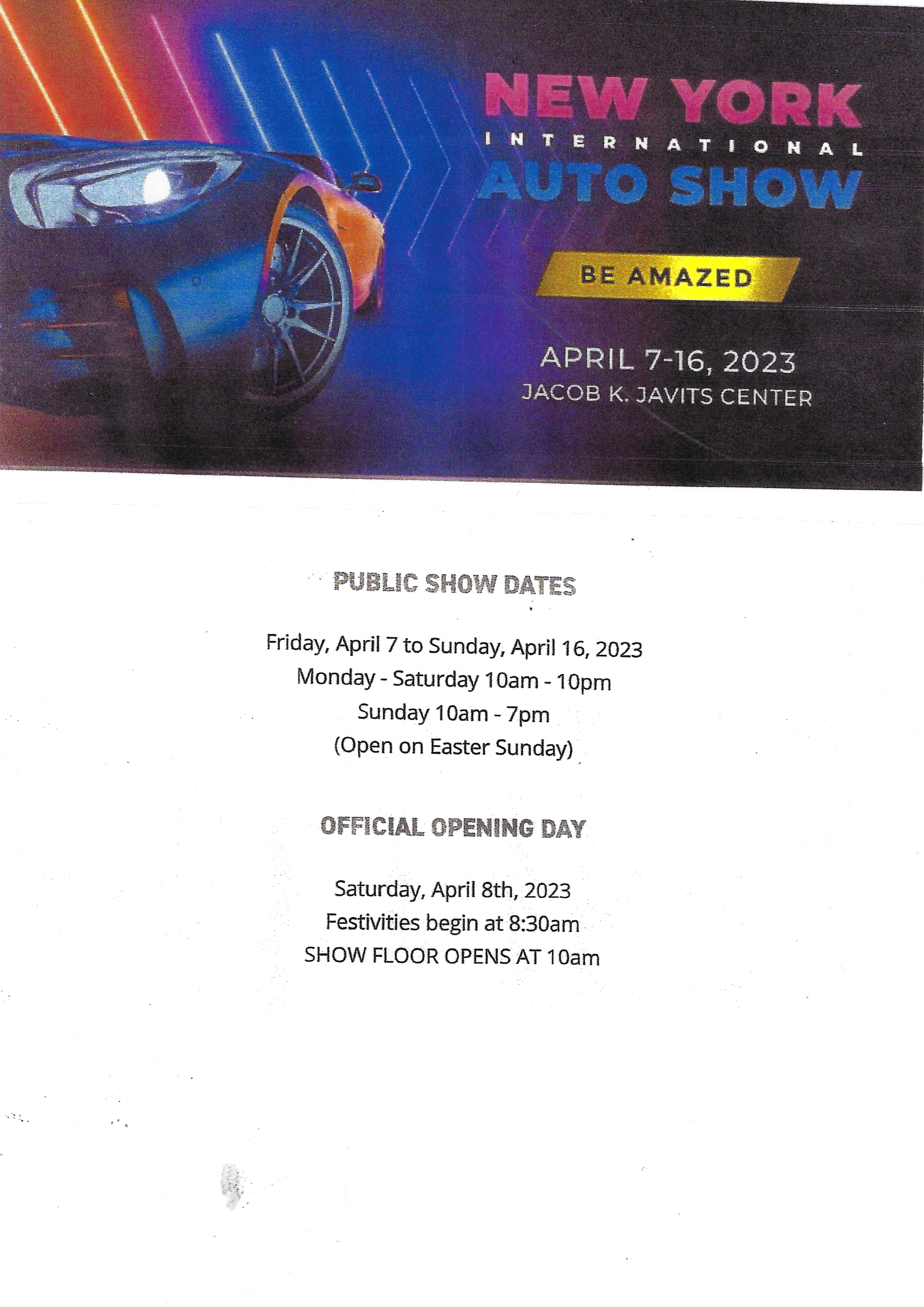 New York International Auto Show, NYC