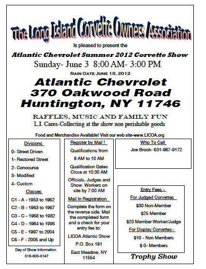 Atlantic Chevrolet Summer 2012 Corvette Show- Huntington, NY