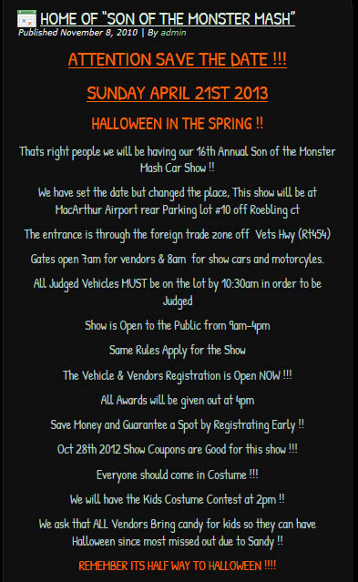 Son of the Monster Mash, Ronkonkoma, NY