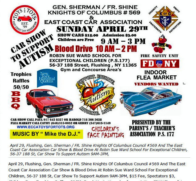 Car Show to Support Autism,&nbsp; Flushing, New York