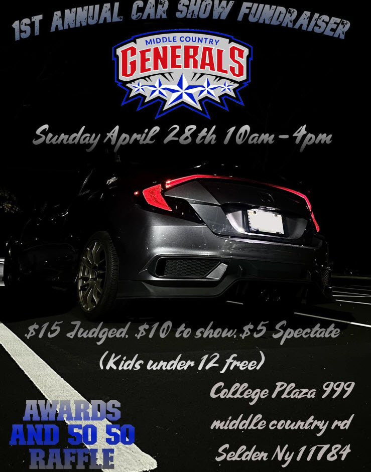 Middle Island Generals 1st Annual Car Show Fundraiser, Selden, NY