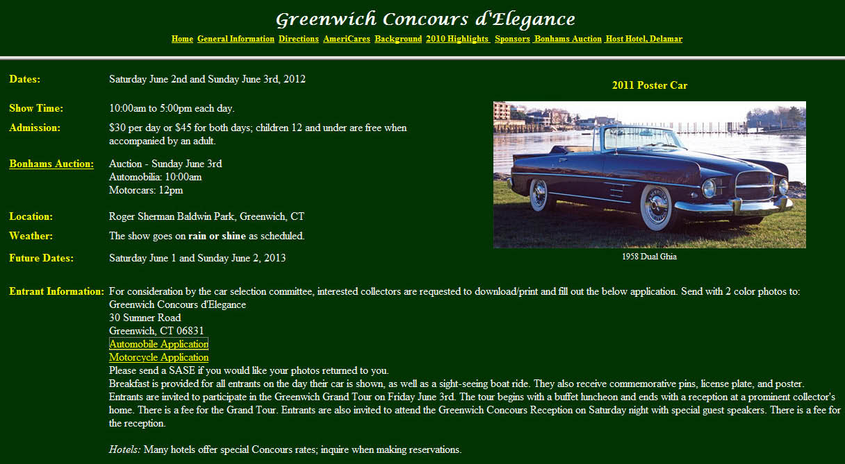 Greenwich Concours d’Elegance, Greenwich, CT