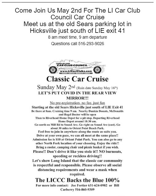 LI Car Club Council Classic Car Cruise to Orient Point