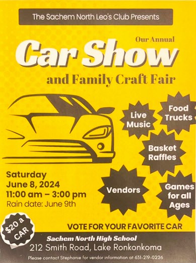 Sachem North Leo’s Clubs Annual Car Show, Lake Ronkonkoma, NY