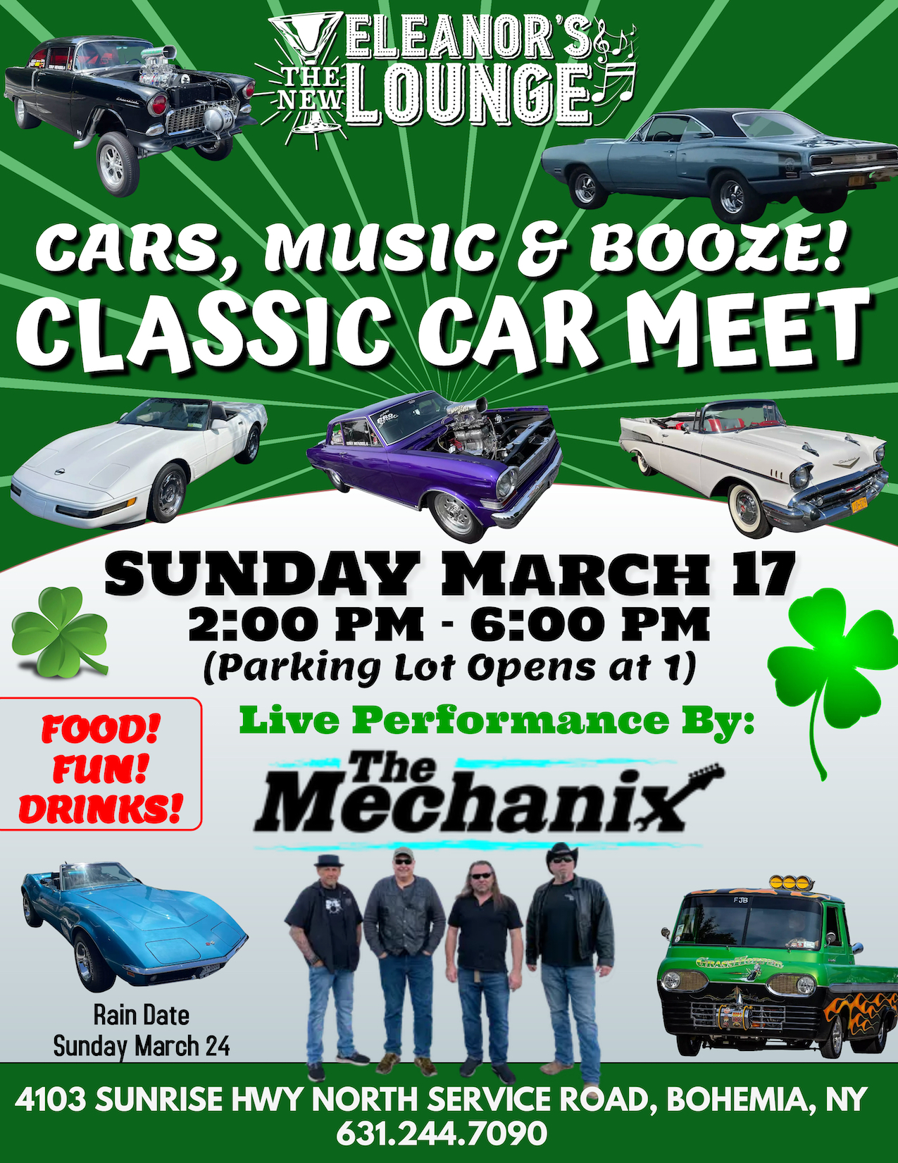 Eleanor’s Lounge Cars, Music & Booze Classic Car Meet, Bohemia, NY