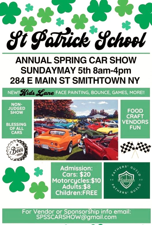 St. Patrick School Annual Spring Car Show, Smithtown, NY