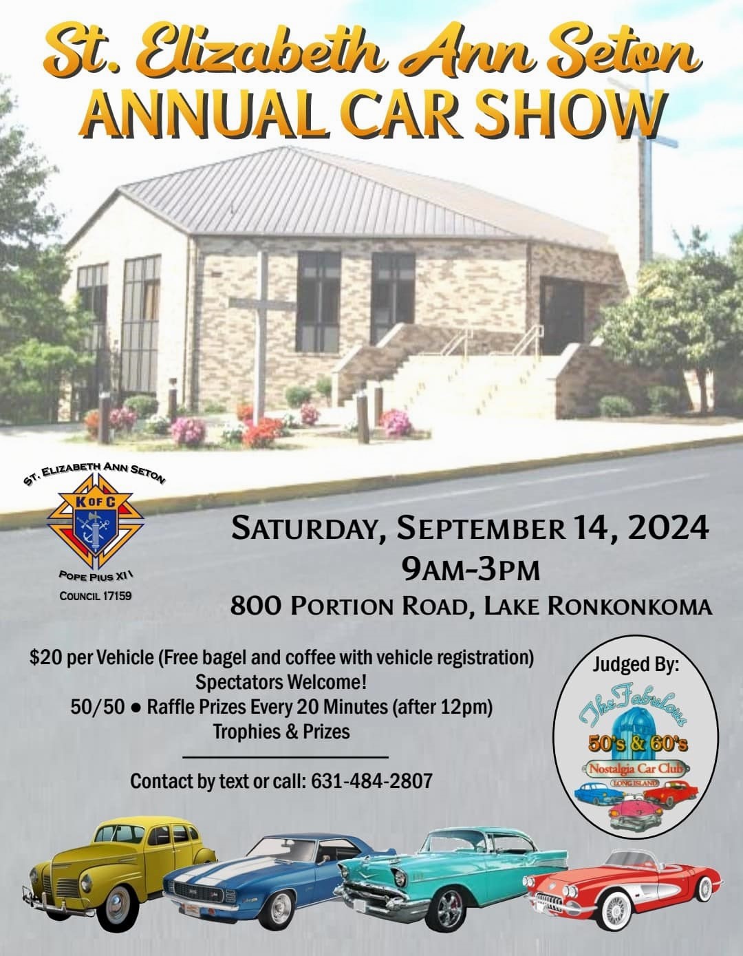  The St. Elizabeth Ann Seton Annual Car Show, Lake Ronkonkoma, NY