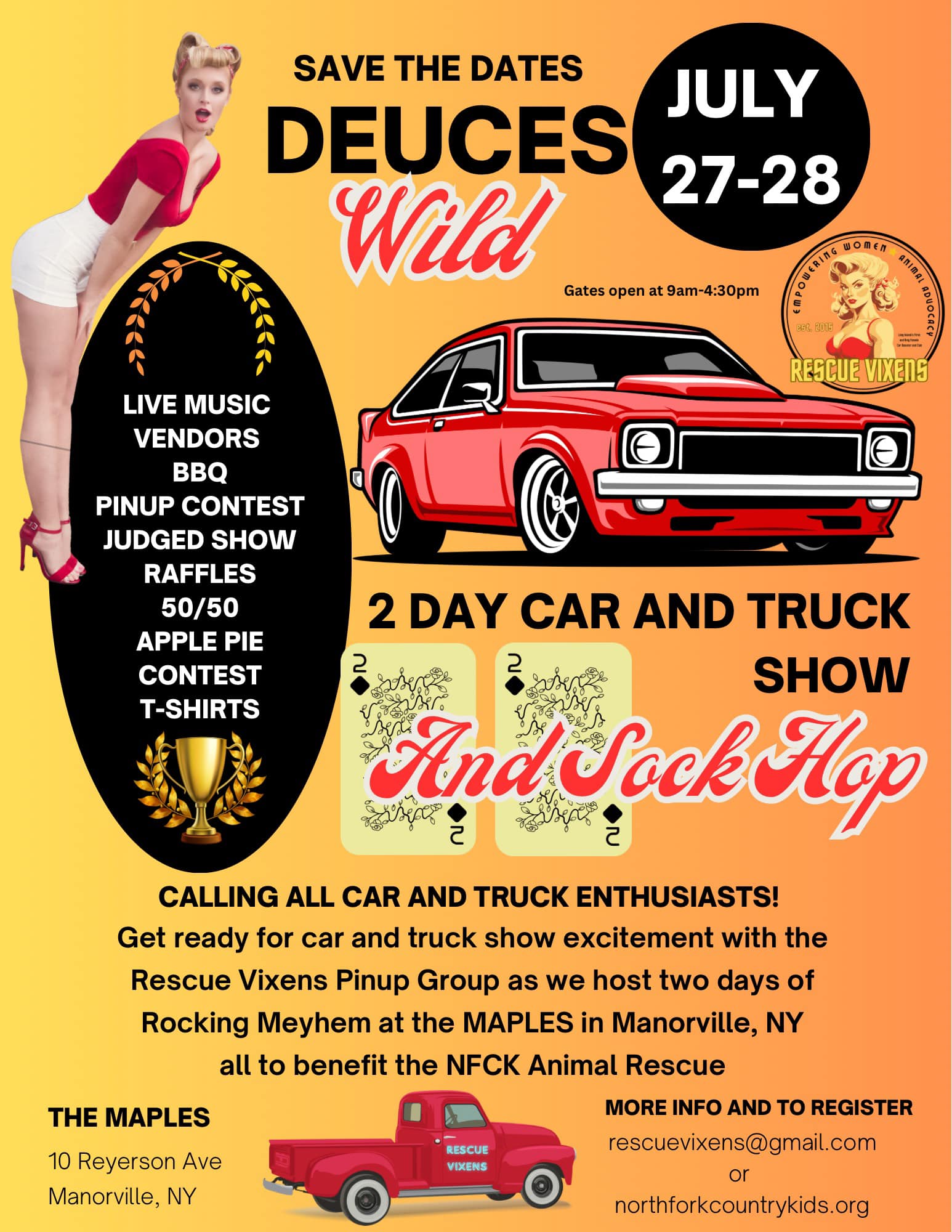 Deuces Wild 2 Day Car & Truck Show & Sock Hop, Manorville, NY