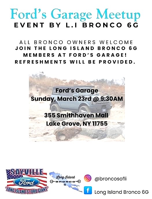 Long Island Bronco 6G Ford’s Garage Meetup, Lake Grove, NY