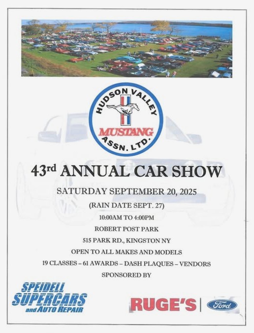 Hudson Valley Mustang Association 43rd Annual Car Show, Kingston, NY