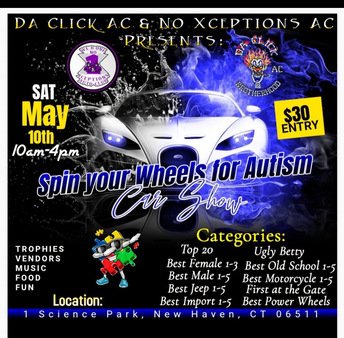 The Spin Your Wheels For Autism Car Show, New Haven, CT.