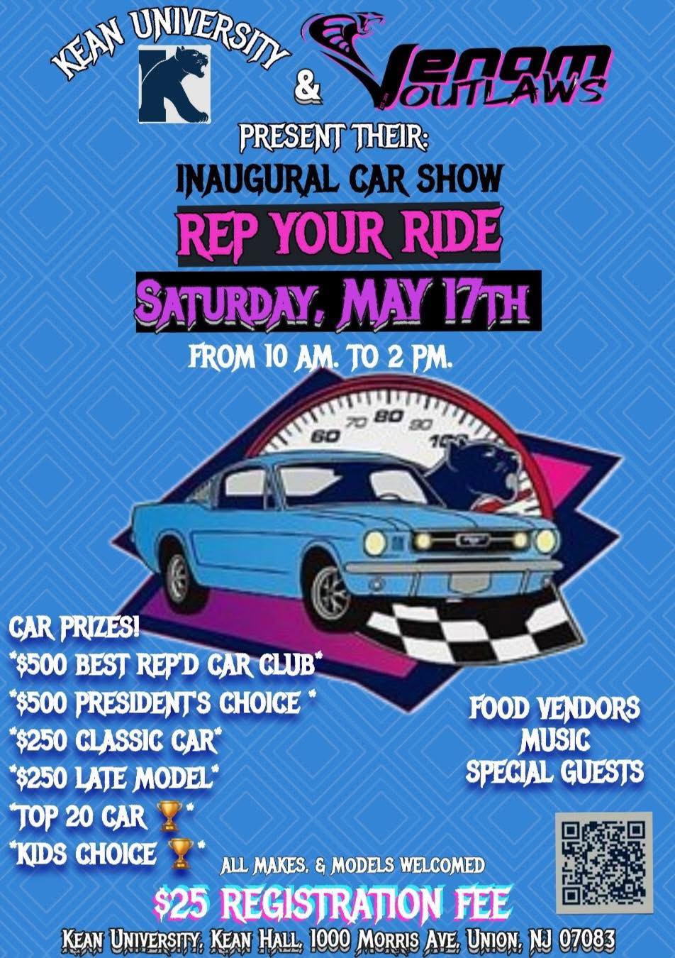 Kean University & Venom Outlaws Inaugural Car Show, Union, NJ