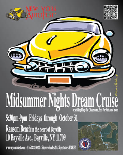 Midsummer Nights Dream Cruise, Ransom Beach, Bayville, Fridays, 5:30 pm -9:00 pm