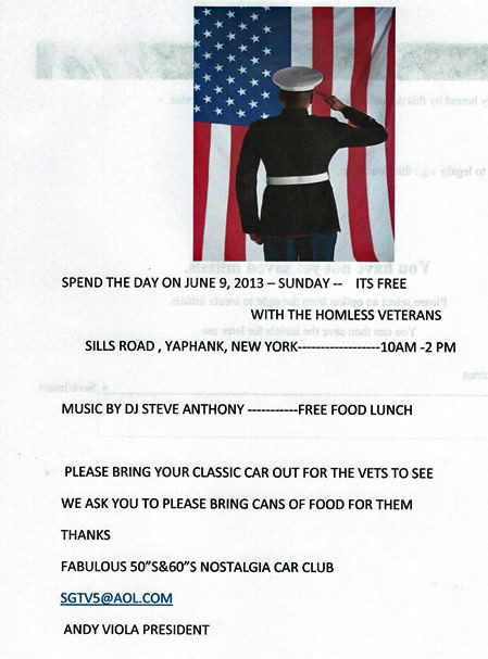 Spend the Day with Homeless Vets, Yaphank, NY