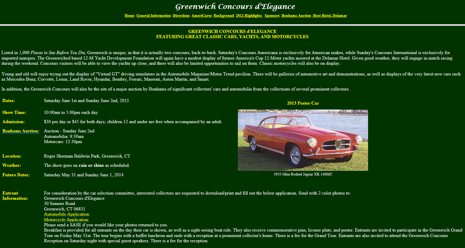 Greenwich Concours d’Elegance, Greenwich, CT.