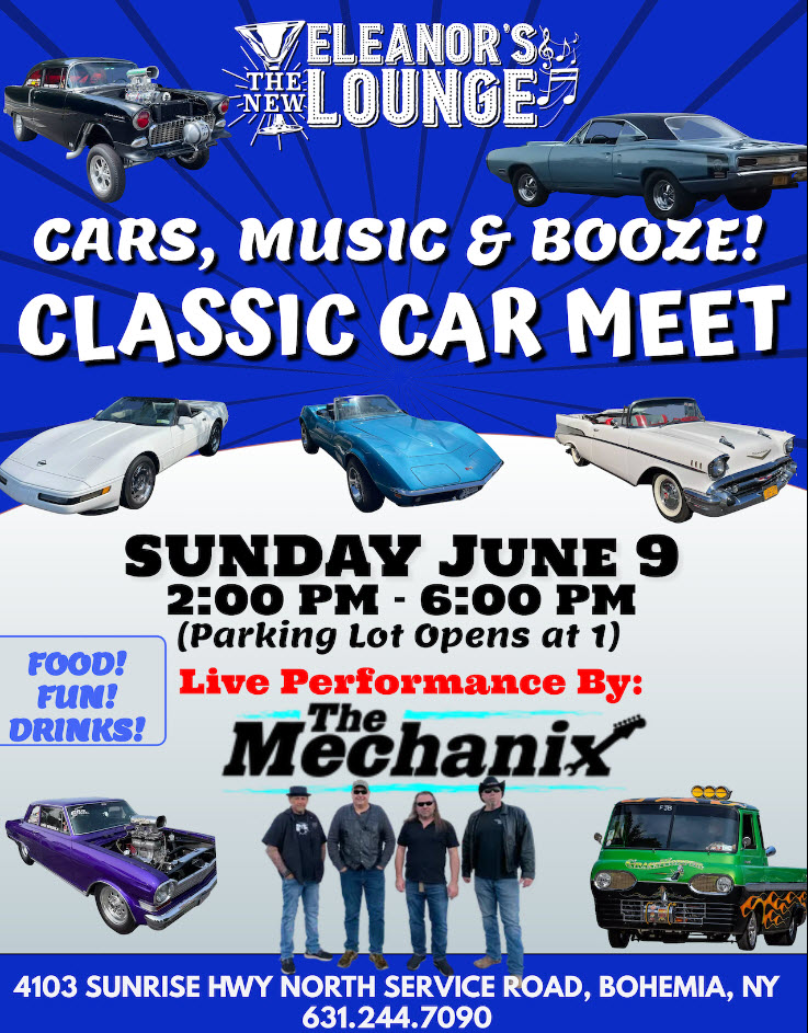 Eleanor’s Lounge Cars, Music Classic Car Meet, Bohemia, NY