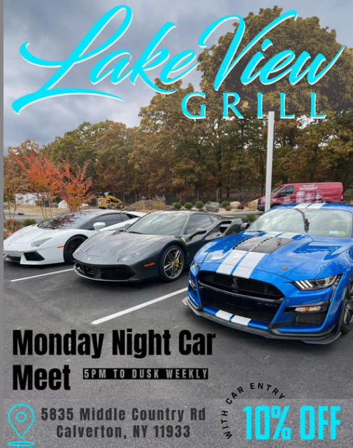The Monday Night Car Meet at the Lake View Grill, Calverton, NY