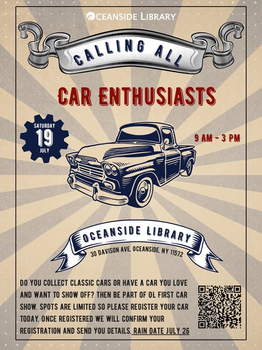 The Oceanside Library Car Enthusiast Car Show, Oceanside, NY