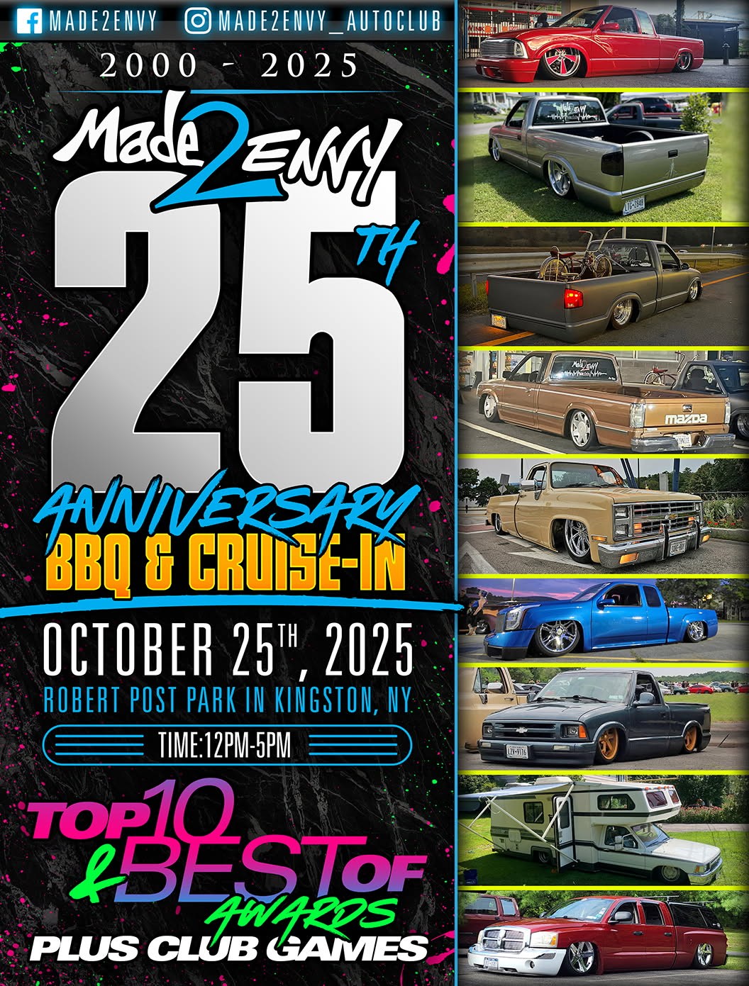The Made 2 Envy 25th Anniversary BBQ, Car Cruise & Meet. Kingston, NY