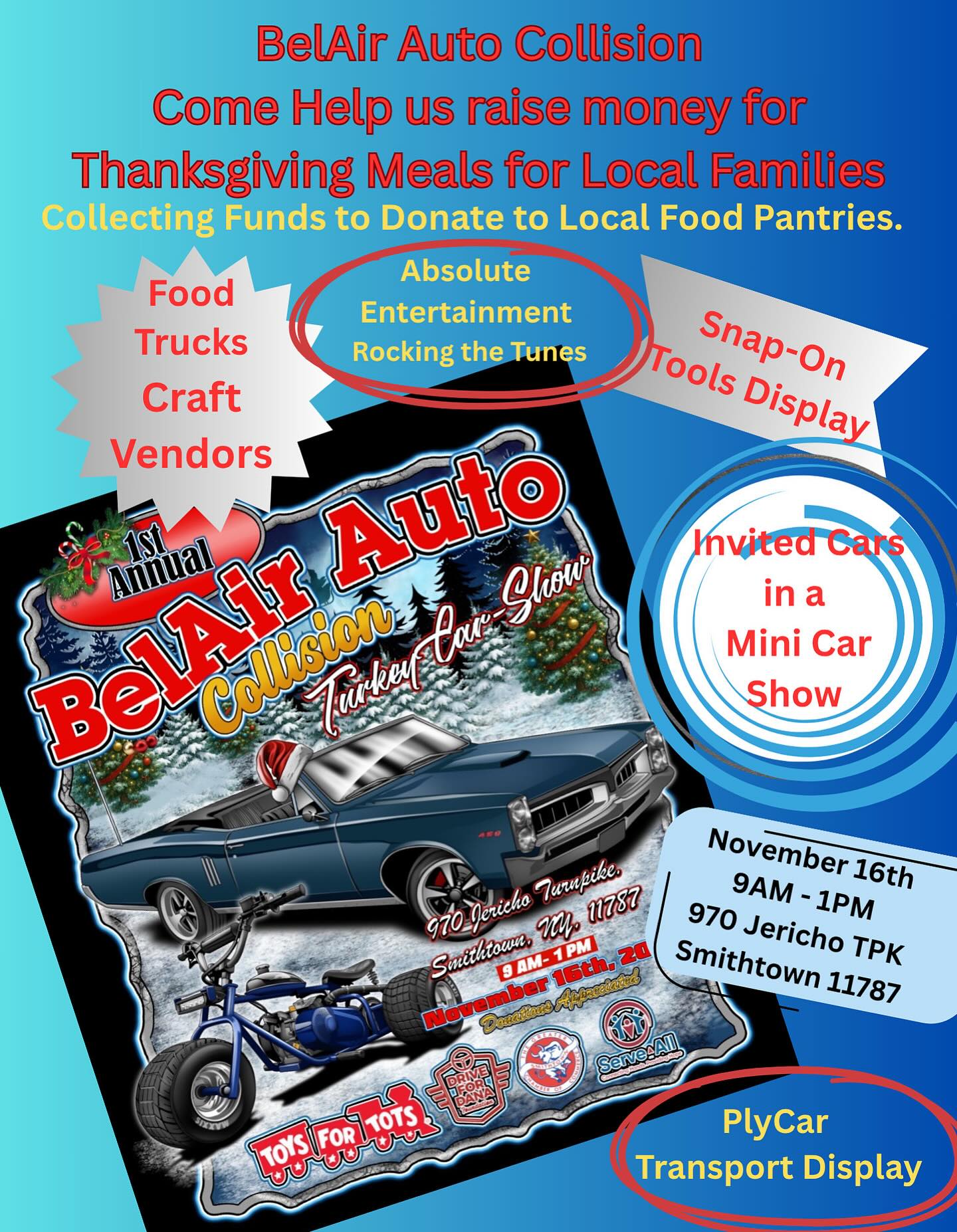 The 1st Annual Bel Air Auto Collision Turkey Car Show, Smithtown, MNY