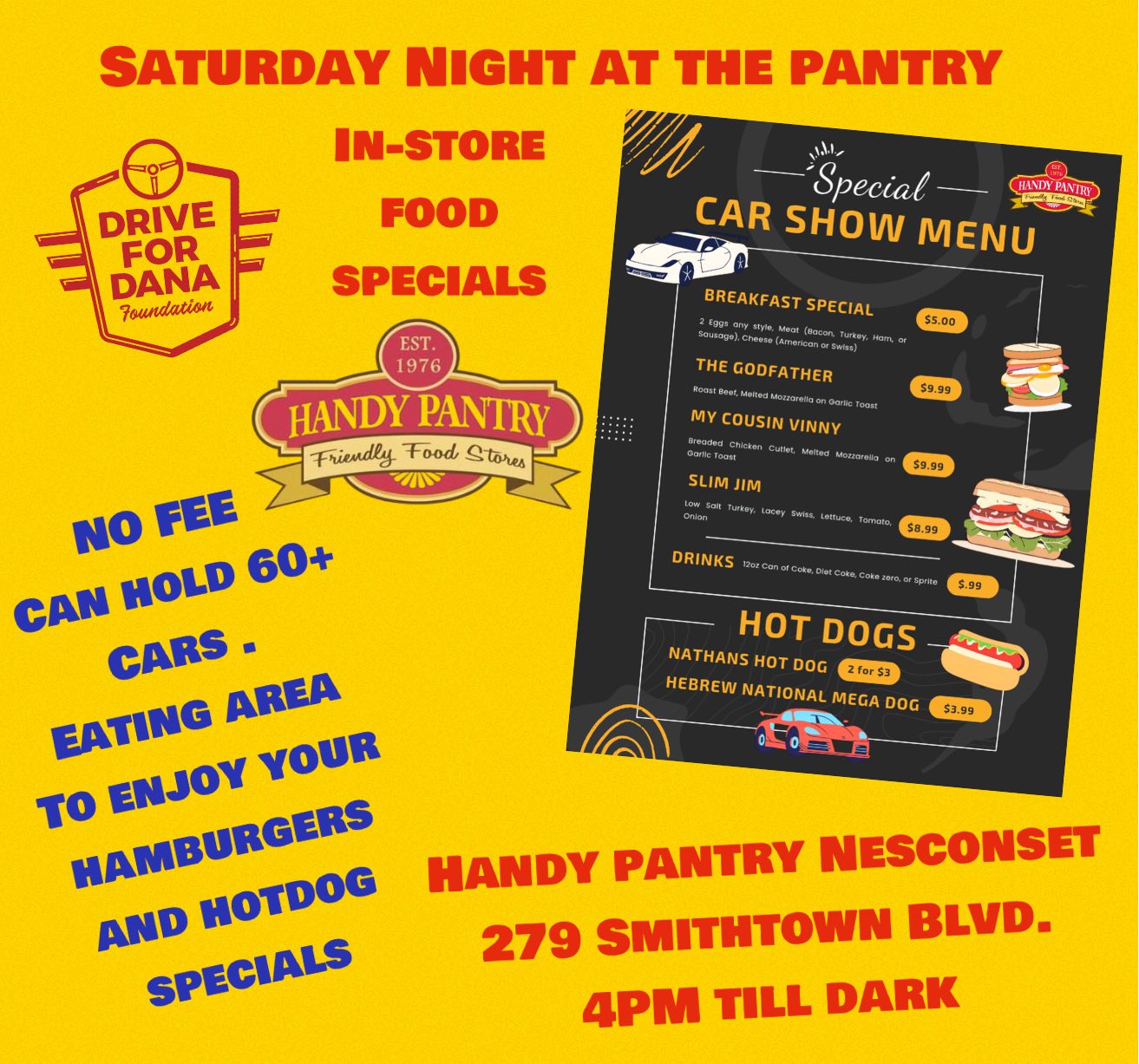 The Saturday Night at the Pantry Car Show Meet, Nesconset, NY