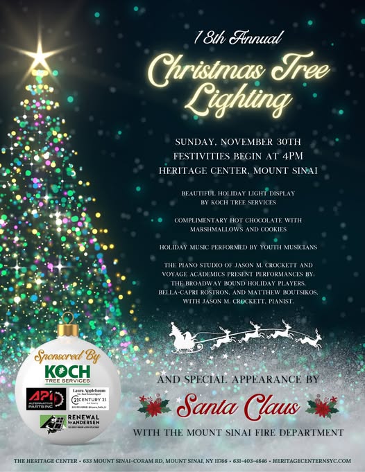 The 18th Annual Christmas Tree Lighting Show, Mount Sinai, NY