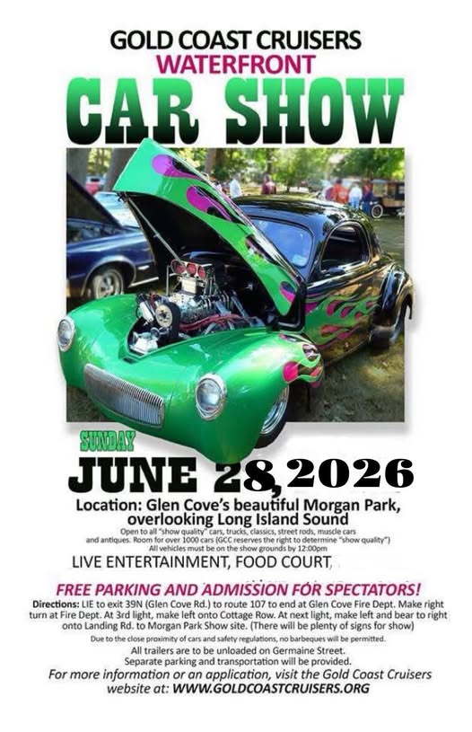 The Gold Coast Cruiser’s Waterfront Car Show, Glen Cove, NY