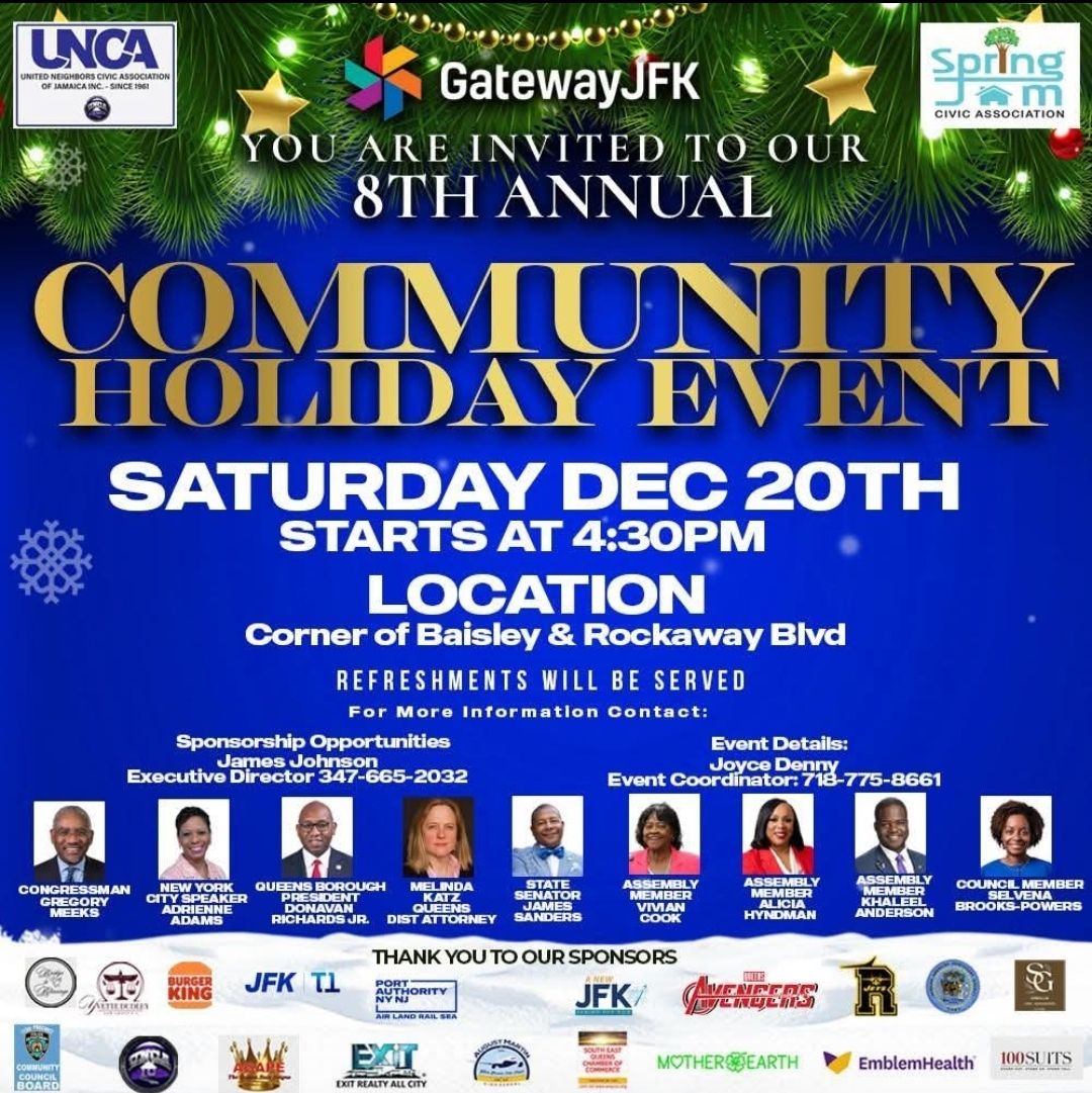 The Gateway JFK Community 8th Annual Holiday Event, Jamacia,&nbsp; NY