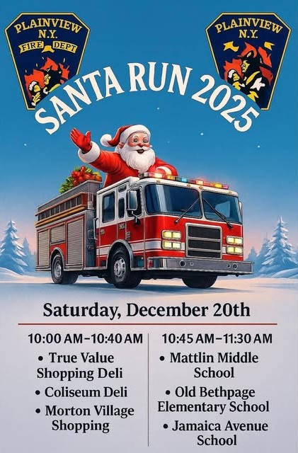 The Plainview Fire Department Santa Run, Plainview, NY