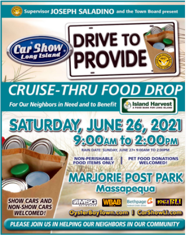 Town of Oyster Bay Car Show LI Drive to Provide, Massapequa, NY
